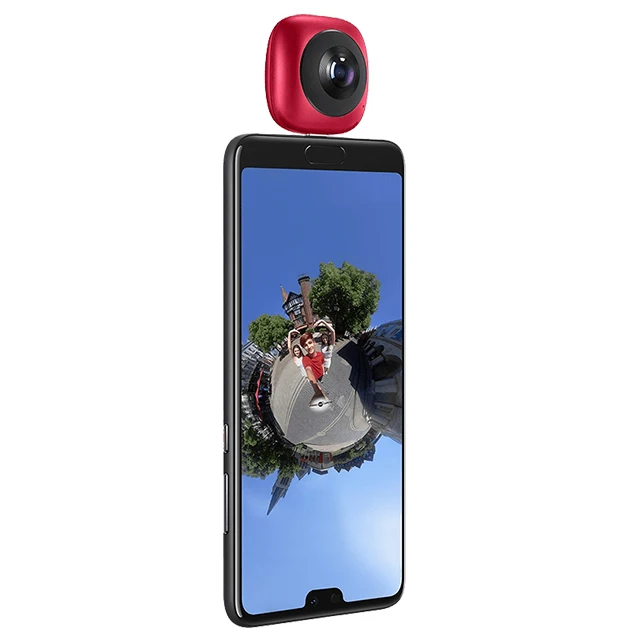 red Huawei envision 360 панорамная камера Coolplay CV60 объектив HD 3D камера в режиме реального движения 360 градусов Android широкоугольный внешний телефон - Цвет: red