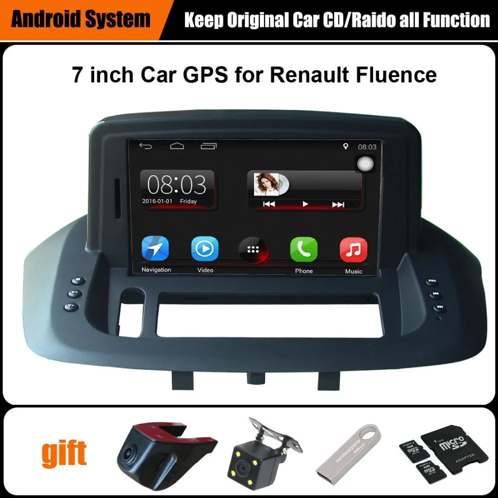 Автомобильный GPS навигатор для Renault Fluence сенсорный экран usb плеер автомобильный