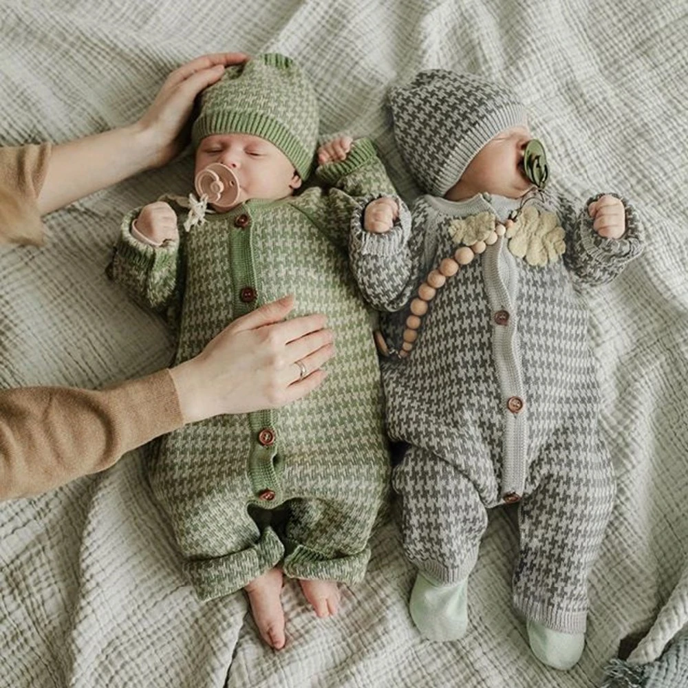 Peleles para bebé recién nacido, ropa de suéter de punto, mono, conjunto de prendas de vestir exteriores para niño pequeño, - AliExpress