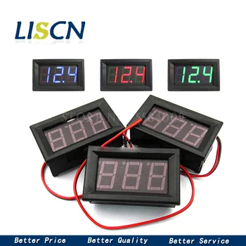 

Mini Digital Voltmeter DC 4.5V to 30V Digital Voltmeter Voltage Panel Meter For 6V 12V 24V Electromobile Motorcycle Car 0.56 ''