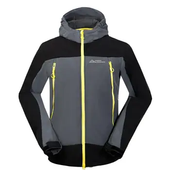 

Outdoor Soft Shell Fleece Men Windproof Waterproof Breathable Warm Three-In-One Coat Shark Leather Jacket