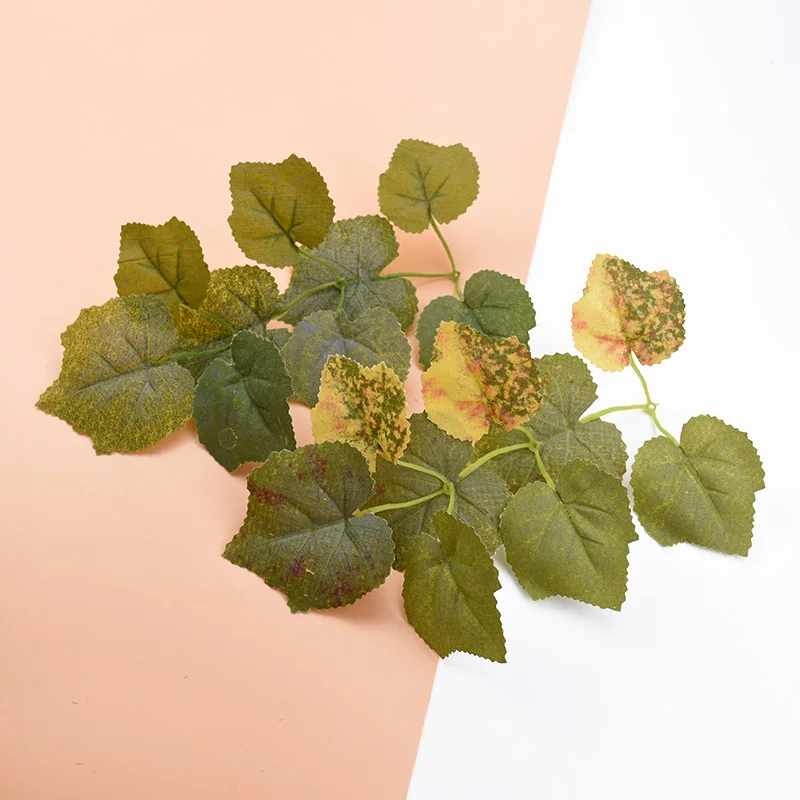 10pcs Maple leaf artificial plants wedding decorative flowers wreaths diy gifts box christmas decorations for home silk Leaves