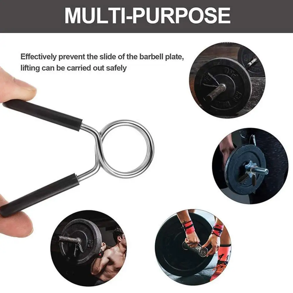 1 Pair Barbell Weight Lifting Bar Dumbbell Lock Clamp Spring Collar Clips Dedicated Spring Clip