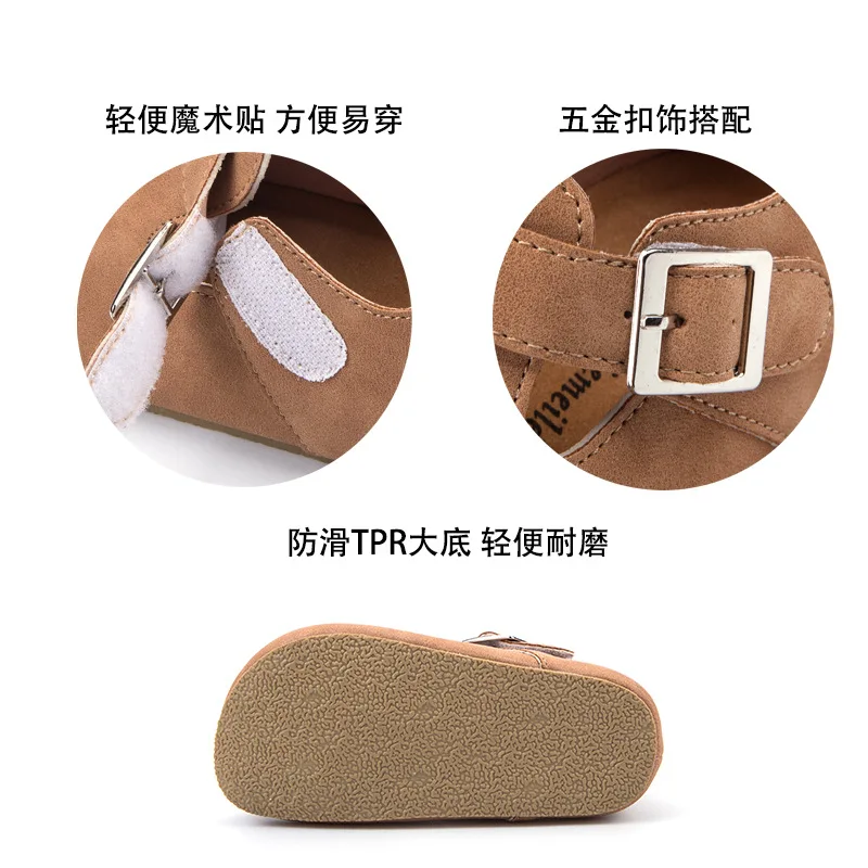 

Korean-style Boy's Velcro Anti-slip 2020 Spring New Style Girls Children's Shoes Leather Shoes