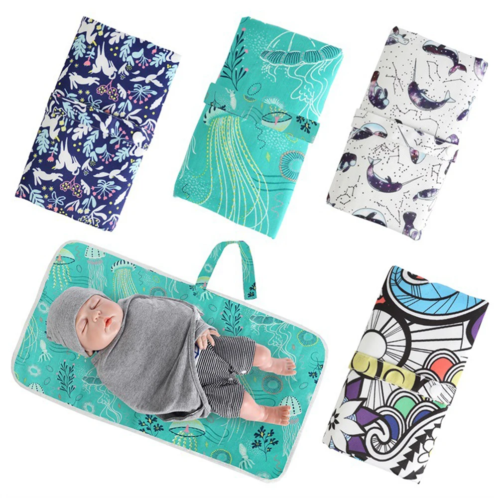 

Portable Cotton Kids Diaper Changing Mat Foldable Waterproof Baby Care Front Soft Travel Nappy Change Floor Play Pad Baby Care