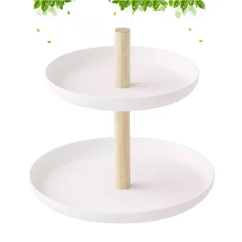 

1PC Durable Multifunctional Fashion Simple Creative 2 Tier Jewelry Platter Serving Tray Cupcake Holder