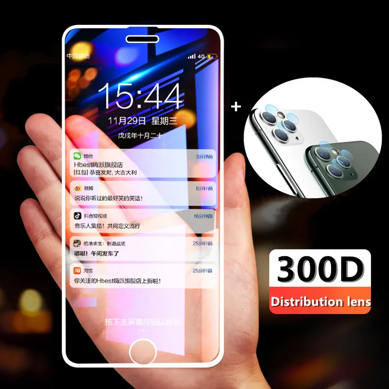 

9H Tempered Glass For iphone 11 pro x xs xr xs max Screen Protector Protective glass for iphone 6 7 8 Plus with Camera lens Film