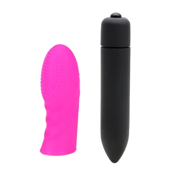 VATINE Bullet Vibrator Sex Toys for Women G Spot Massager Finger Vibrator Erotic Vagina Stimulation Fingerstall Random color 2