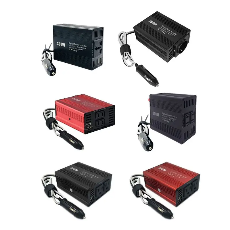 Автомобильный инвертор 300W Dual USB DC12-AC110V/220 V адаптер зарядного устройства G6KC