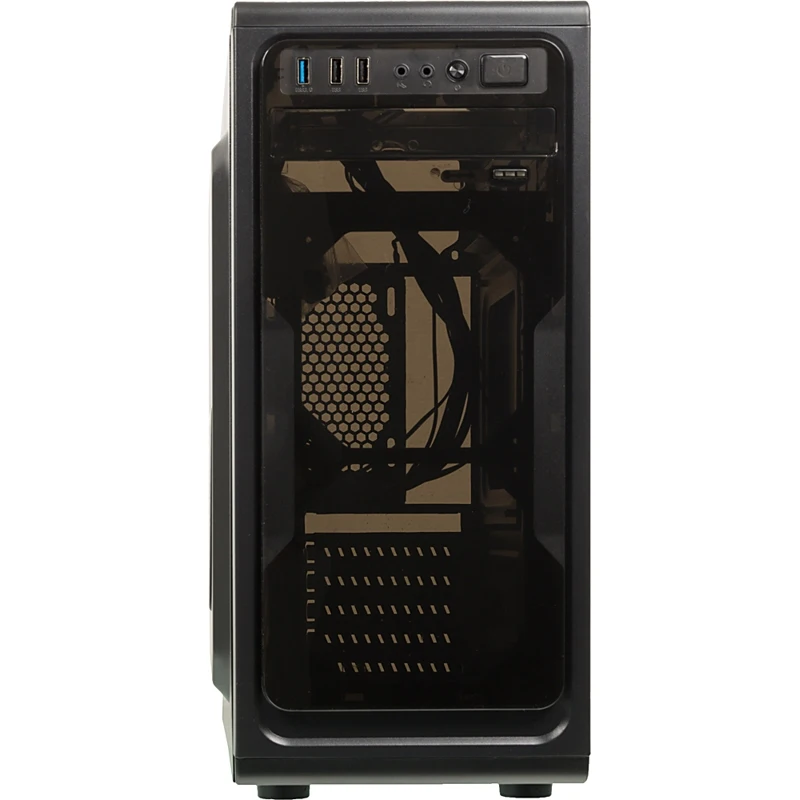 Корпус Accord SKY-01 черный без БП ATX 4x120mm 2xUSB2.0 1xUSB3.0 audio