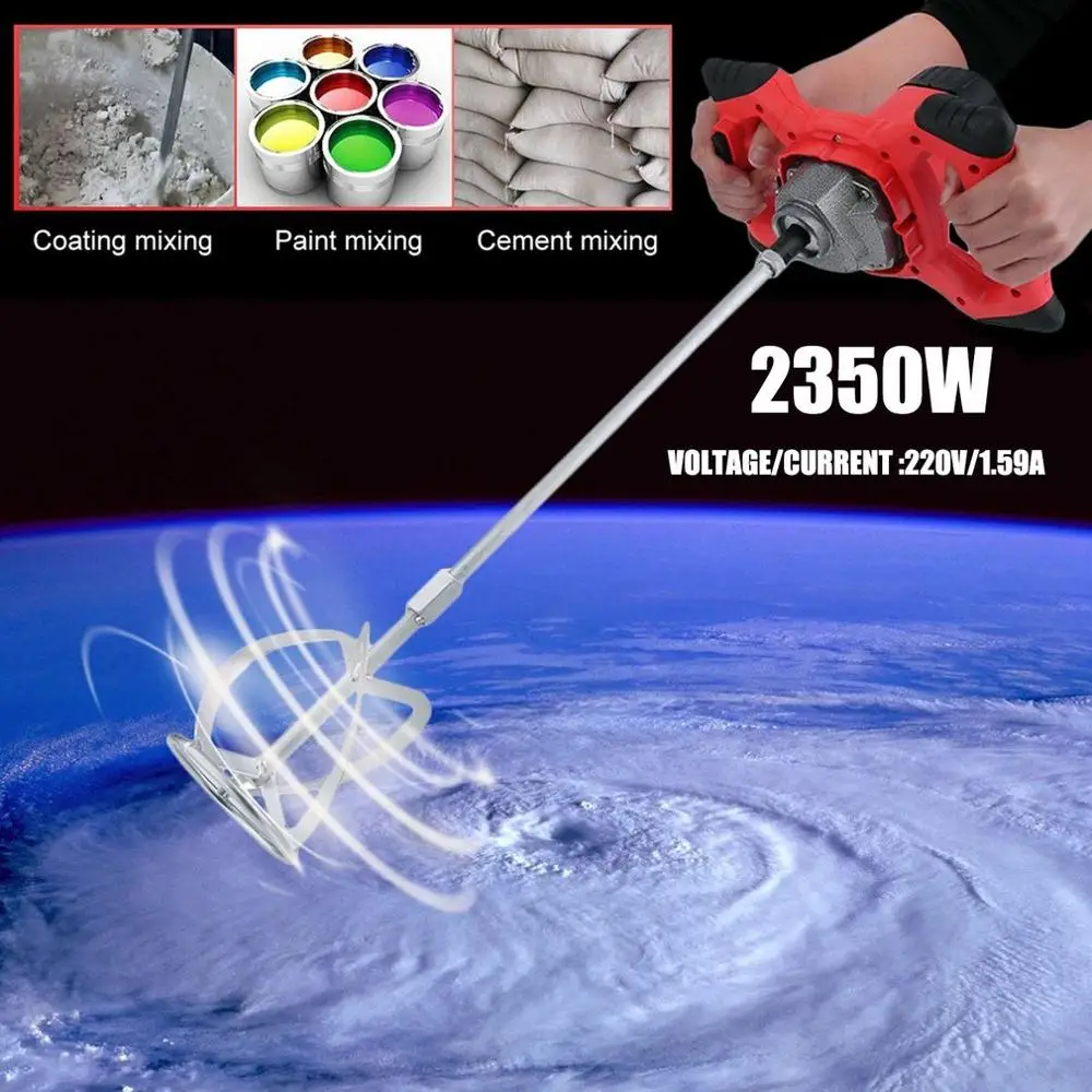 

2019 New 2350w Industrial Mixer Aluminium Alloy Mixer Big Mixing Capacity Industrial Mixer Agitator Industrial Liquid Mixer