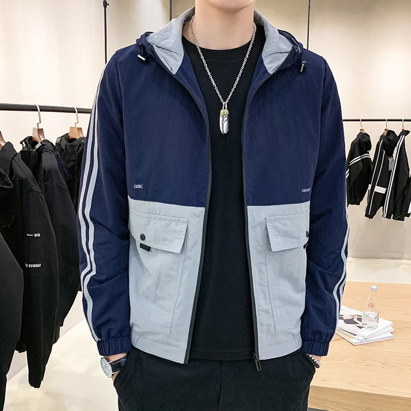 

Fashion Models Coat Thin Casual Men Spring And Autumn Korean-style Trend Tooling Jacket Men'S Wear 2019 New Style Clothes