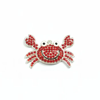 

Newest ! 45mm*30mm 10pcs/lot Crab Rhinestone Pendants For Fashion Jewelry Making Free Shipment !
