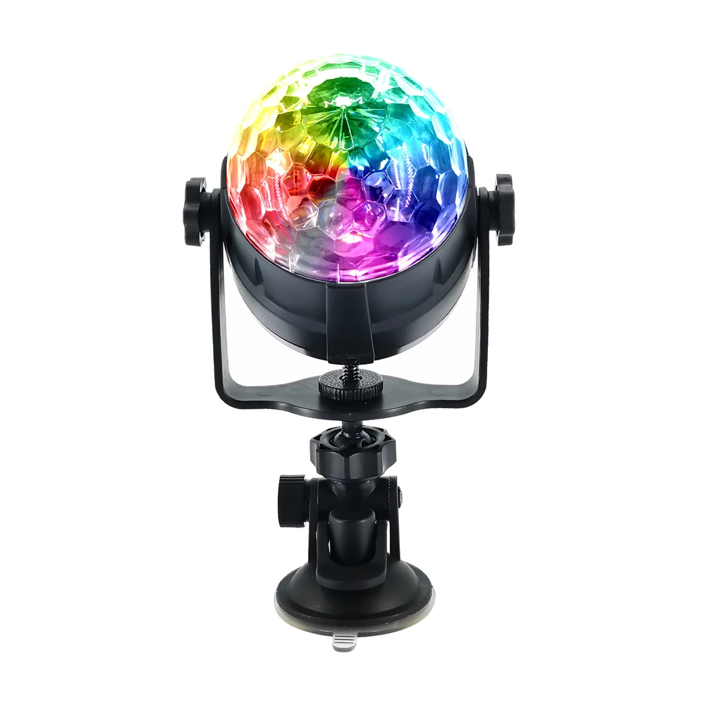 KKMOON 15 цветов светодиодный USB автомобильный шар 5 Вт звуковая активация проектор RGBP сценический светильник ing эффект лампа светильник музыка
