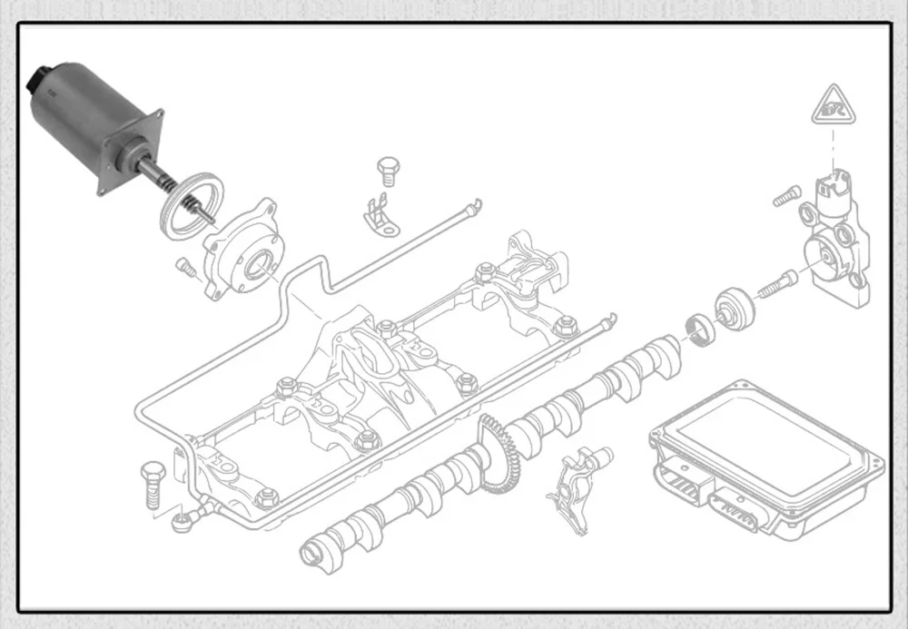 Atuador excêntrico do eixo de valvetronic para