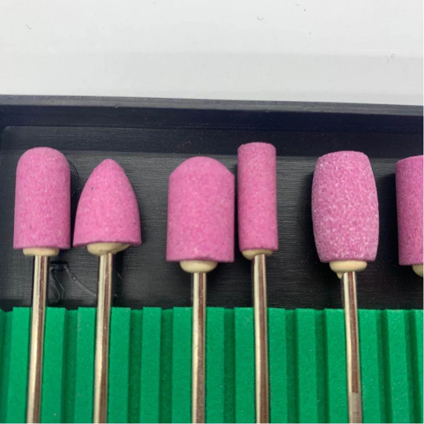 Pink Quartz Nail Drill Bits Different Shape Gel Polish Equipment Tools Manicure Milling Cutters 12 Pcs/Set nail art tools nail drill bit nail drill bits nail drill nail manicure tools nail drill set nail drill kit