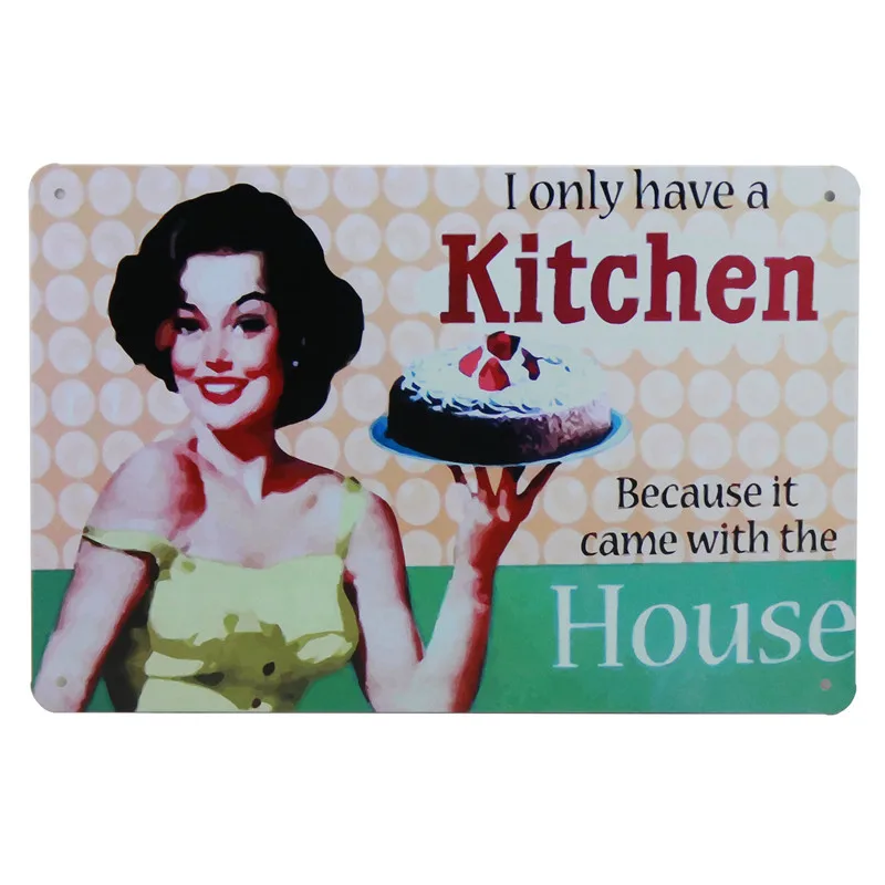 Винтажный художественный Настенный декор для кухни, жестяные наклейки, жестяная вывеска, металлический постер в стиле ретро, табличка, тарелка, Daisy's Diner, домашний, для приготовления пищи, 30X20 см, H42 - Цвет: U