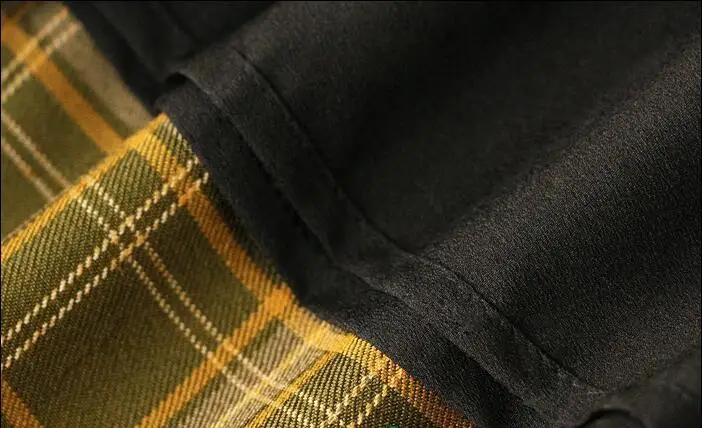 Размера плюс 4XL! Нерегулярные рыбий хвост юбка с высокой талией для женщин зимняя Обтягивающая одежда в винтажном стиле; в зеленую клетку юбка офисные юбка TB3755