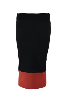 

Trendyol WOMEN-Black With Color Block Sweater Skirt TWOAW20YN0003
