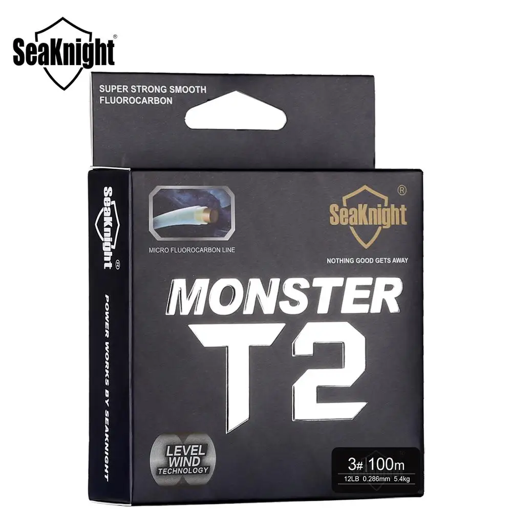 SeaKnight MONSTER леска T2 двойная фторуглеродная леска 100 м микро фторуглеродная Тонущая леска