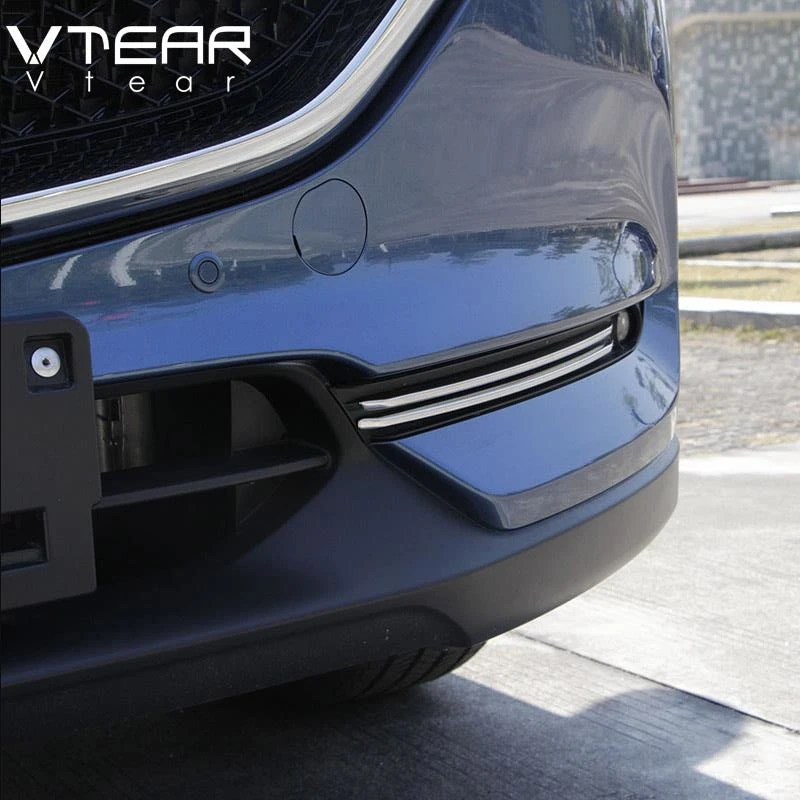 Vtear per Mazda CX-5 CX5 accessori 2020 2019 auto anteriore fendinebbia strisce decorative copertura esterna ABS cromo Styling