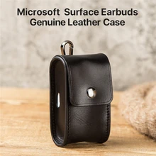 Leather Protective Cover Earphone Case for Microsoft Surface Earbuds Headphone Charging Case Shell Portable Storage Bag