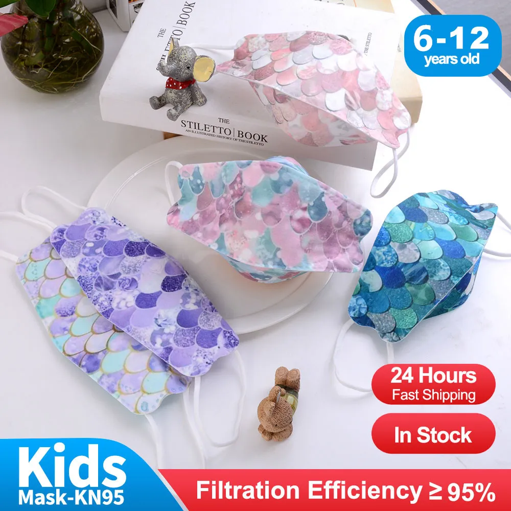 Mascarillas coreanas de pesca para Niños, FPP2, KN95 Infantil, aprobado por ffp2mascarilla CE, máscara facial para Niños FFP2 de 4 capas de protección