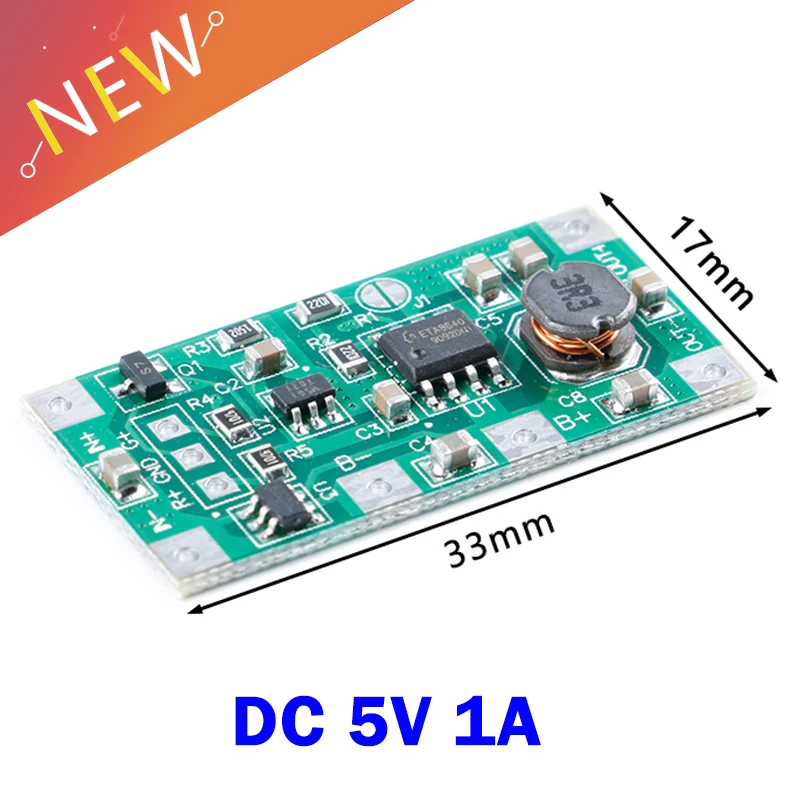 Uninterruptible Power Supply Board Charging Discharge Module Voltage Converter DC 5V 1A for 18650 Lithium Battery UPS