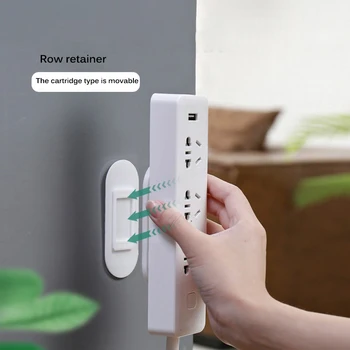 

Plug Sticker Holder Wall Seamless Punch-Free Fixer Power Strip Holders Storage For Sockets Wall Holders Shelf Stand Holder