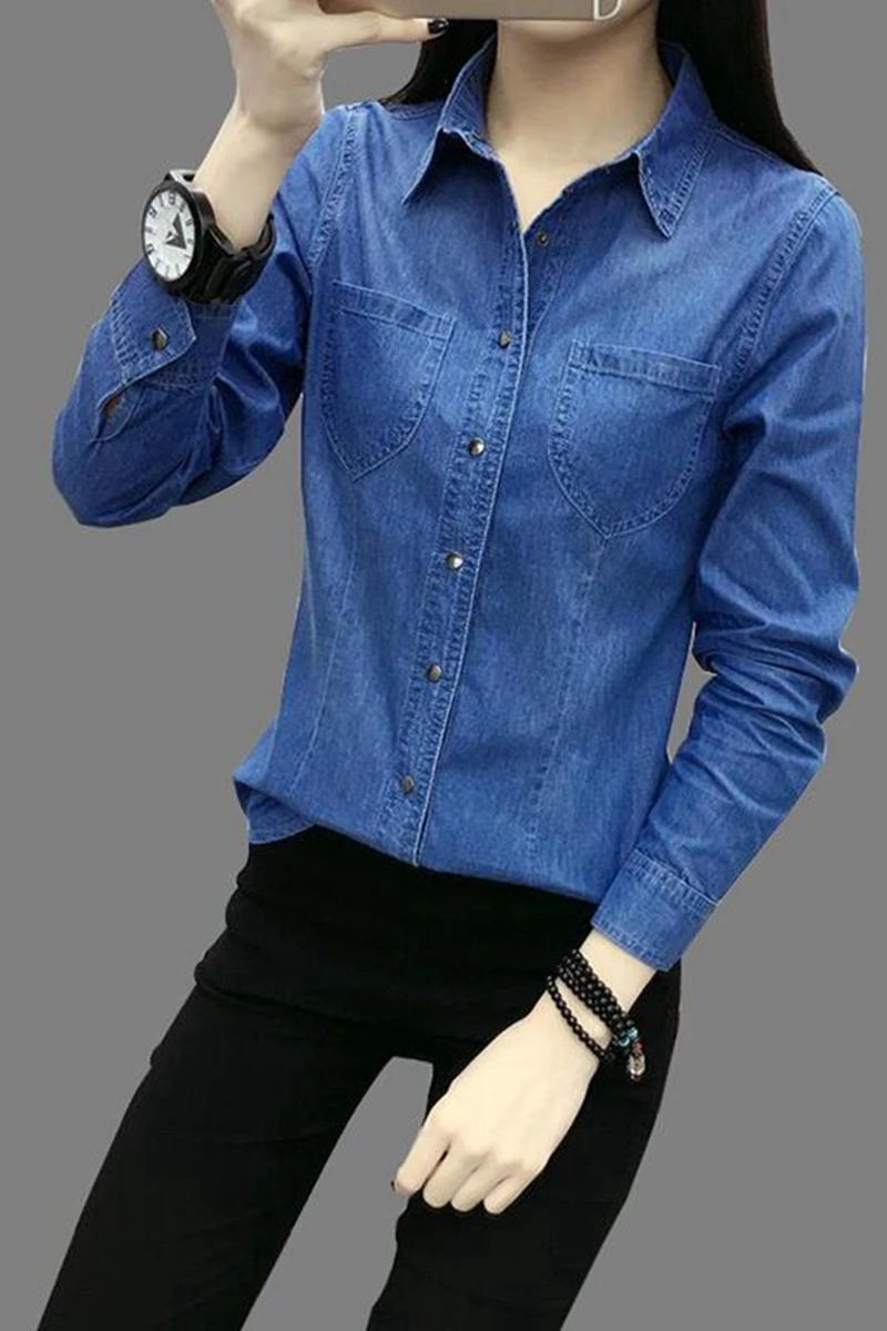 New Denim Shirt Women Jean Spring 