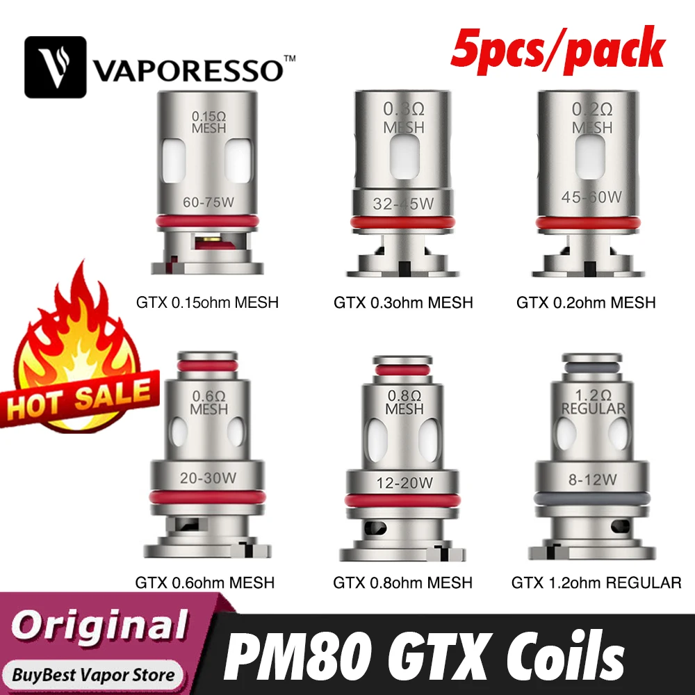 Оригинальный Vaporesso целевой PM80 GTX катушки с 0.2ohm/0.3ohm металлическая сетка/TARGET копия