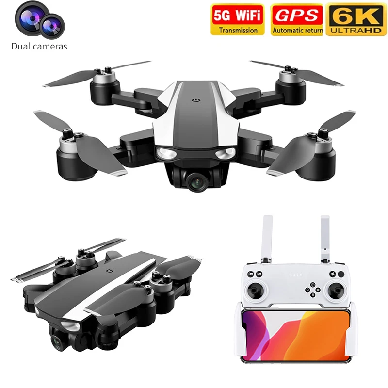 New S105 Gps Drone 4k 6k Camera Profesional Dron With 5g Wifi Fpv Foldable Off Point Flying Gesture Photos Rc Quadcopter Toys Rc Quadcopter Aliexpress
