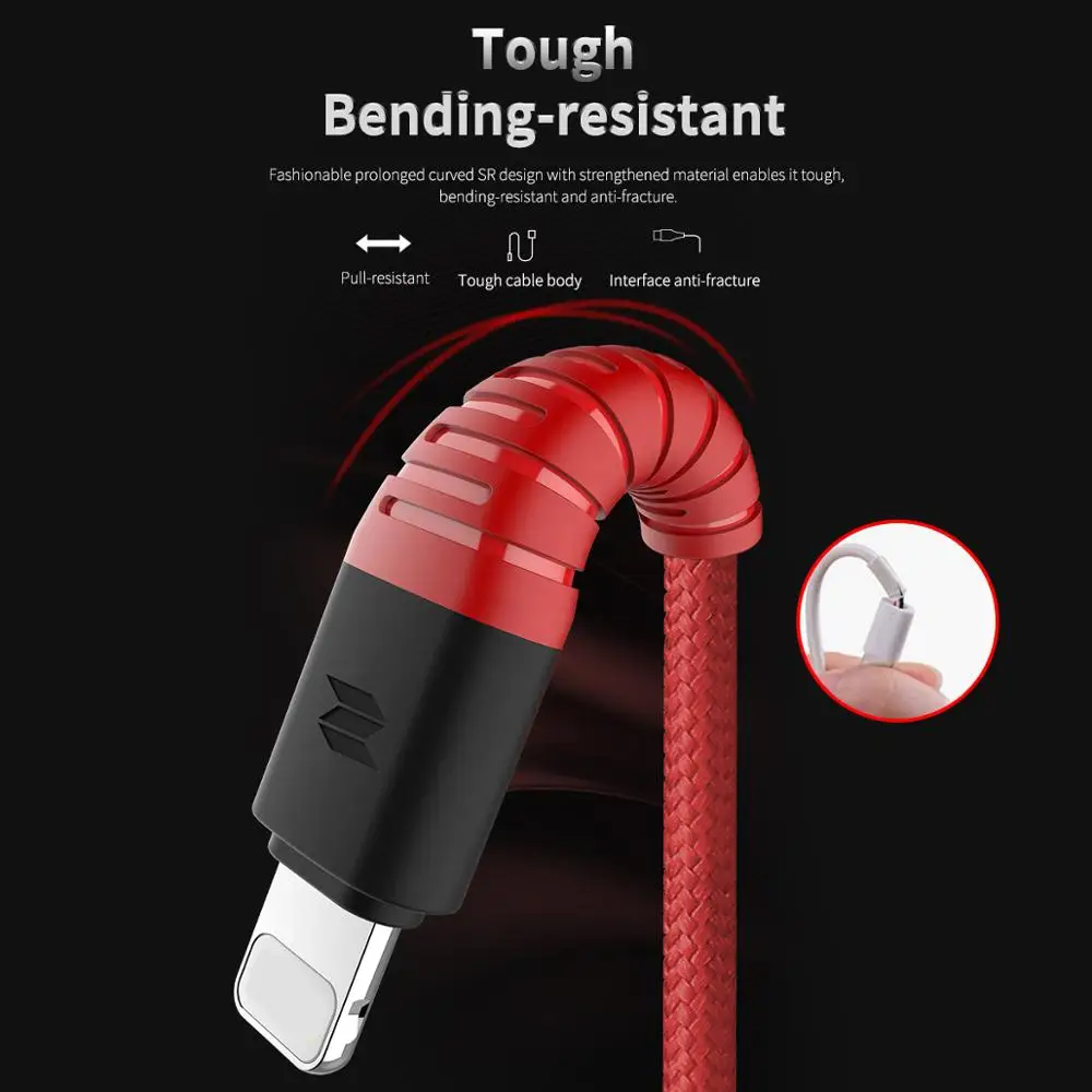 Rock usb кабель для iPhone 11 Pro Max XR XS X 7 8 Plus 6 6S 5 5S iPad Mini 4 мобильный телефон зарядное устройство Быстрая Зарядка Кабели