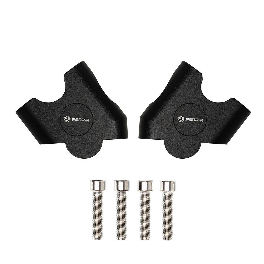 22 мм мотоциклетный Руль Riser для Royal Enfield Ducati Husqvarna Benelli Honda Kawasaki Suzuki Triumph Yamaha Harley Davidson - Цвет: Черный