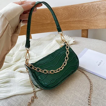 

Stone Pattern PU Leather Crossbody Bags For Women 2020 Mini Shoulder Messenger Bag Chain Handle Lady Travel Purse Totes