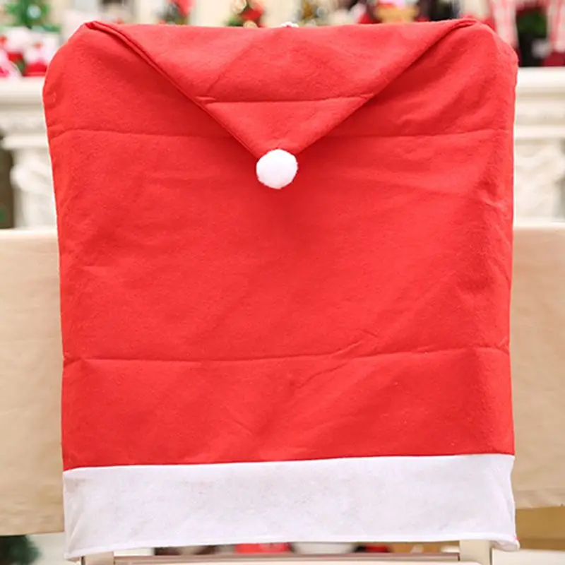 OOTDTY 5pc Christmas Decoration Non-woven Snowflake Chair Cover Seat Covers Dining Room Festival Decorations