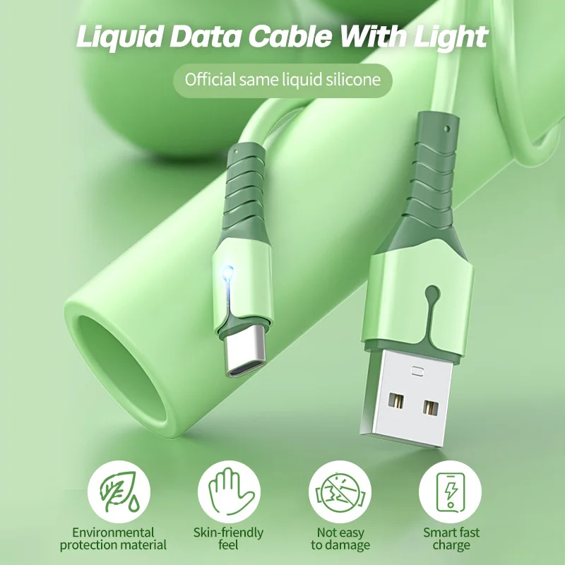 ANKNDO Usb C Cable 3A Fast Charging For Phone Type C Cable For Samsung Huawei Xiaomi Soft Tape Light Usbc Type-C Usb Data Cord ANKNDO Usb C Cable 3A Fast Charging For Phone Type C Cable For Samsung Huawei Xiaomi Soft Tape Light Usbc Type-C Usb Data Cord