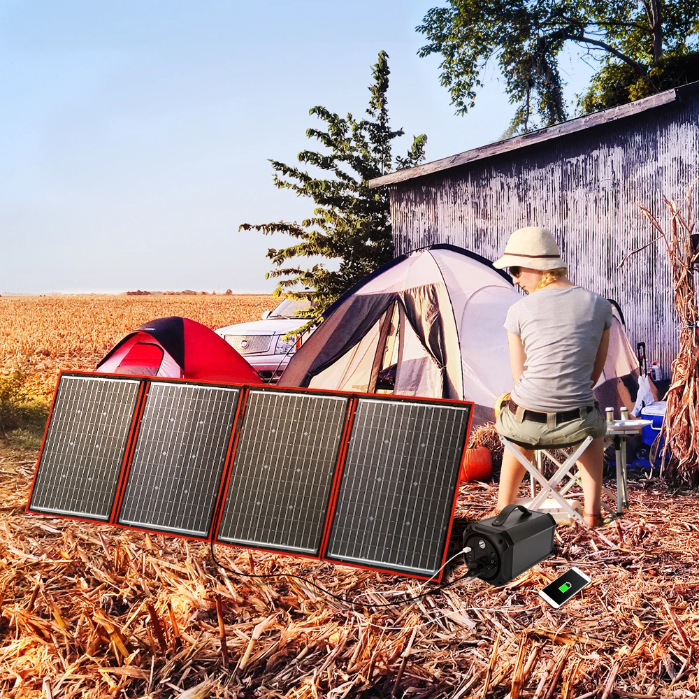 DOKIO 200W Flexibilní skládací monokrystalický solární panel RV Boat Camping - Image 4