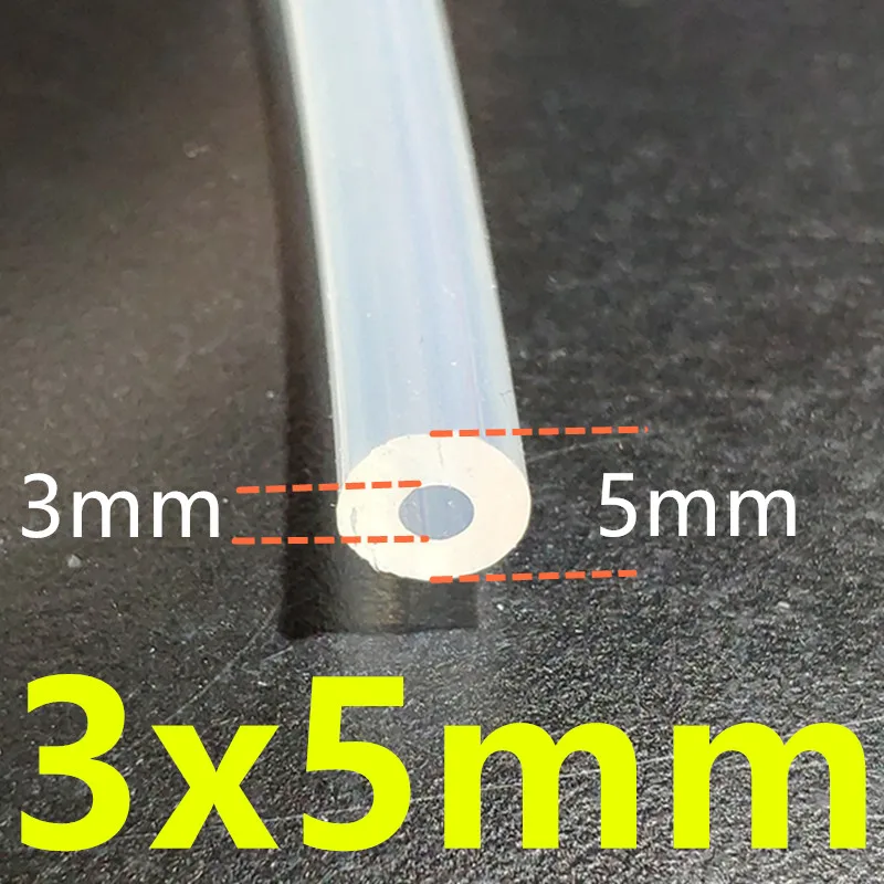 1 Meter Food Grade Transparent Silicone Tubing - 0.5mm to 12mm Diameter Range