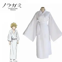 Аниме норагами, юкине косплей костюм белое кимоно юката (халат + пояс)