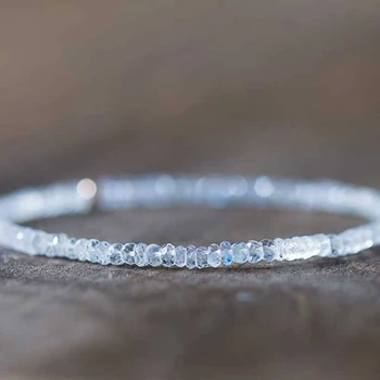 

Delicate White Crystal Layered Beaded Woman Bracelet Fashion Stacking Bracelets Boho Jewelry Anniversary Gift