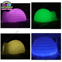 Free Shipping Customized Size Inflatable Igloo Party Tent, Lighting Inflatable Dome Tent For Outdoor Advertising 1