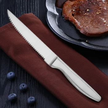 

2-Pack Full Stainless Steel Steak Knife Hotel Western Steak Knife Western Tableware