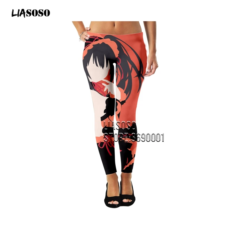 4 LIASOSO, 3D принт, аниме, для девушек, для девушек, для женщин, леггинсы, Ретро стиль, готика, для фитнеса, леггинсы, по щиколотку, женская одежда, верхняя одежда - Цвет: 4