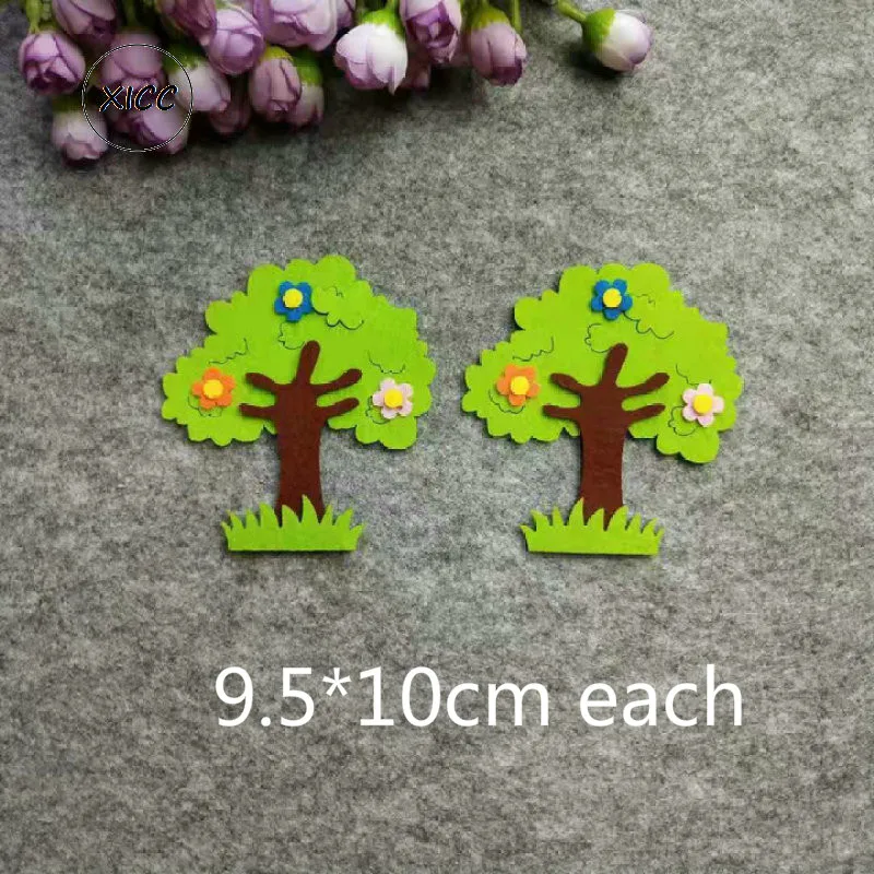 Felt Non Woven Green Tree Leaves Patch Kindergarten School Wall Decoration Kids Classroom Handwork Diy Crafts Accessories Patch