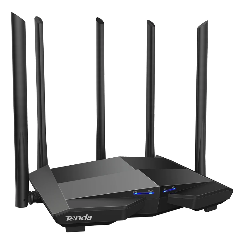 

New Tenda AC11 Gigabit Dual-Band AC1200 Wireless Router Wifi Repeater with 5*6dBi High Gain Antennas Wider Coverage, Easy setup