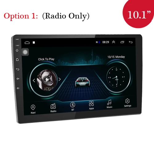 Option 1--10.1 inch AMPrime 2din Автомагнитола 9/1" Android автомобильный мультимедийный плеер gps Wifi Авторадио Bluetooth FM Mirrorlink магнитофон с камерой - Цвет: Option 1--10.1 inch