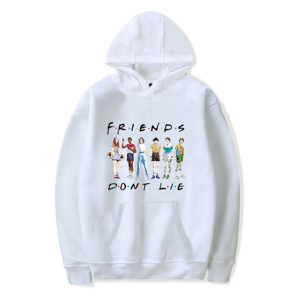  2019 Friends Don't Lie Print Stranger Things Sweatshirts Womens Long Sleeve Hoody Top Blouse Pullov