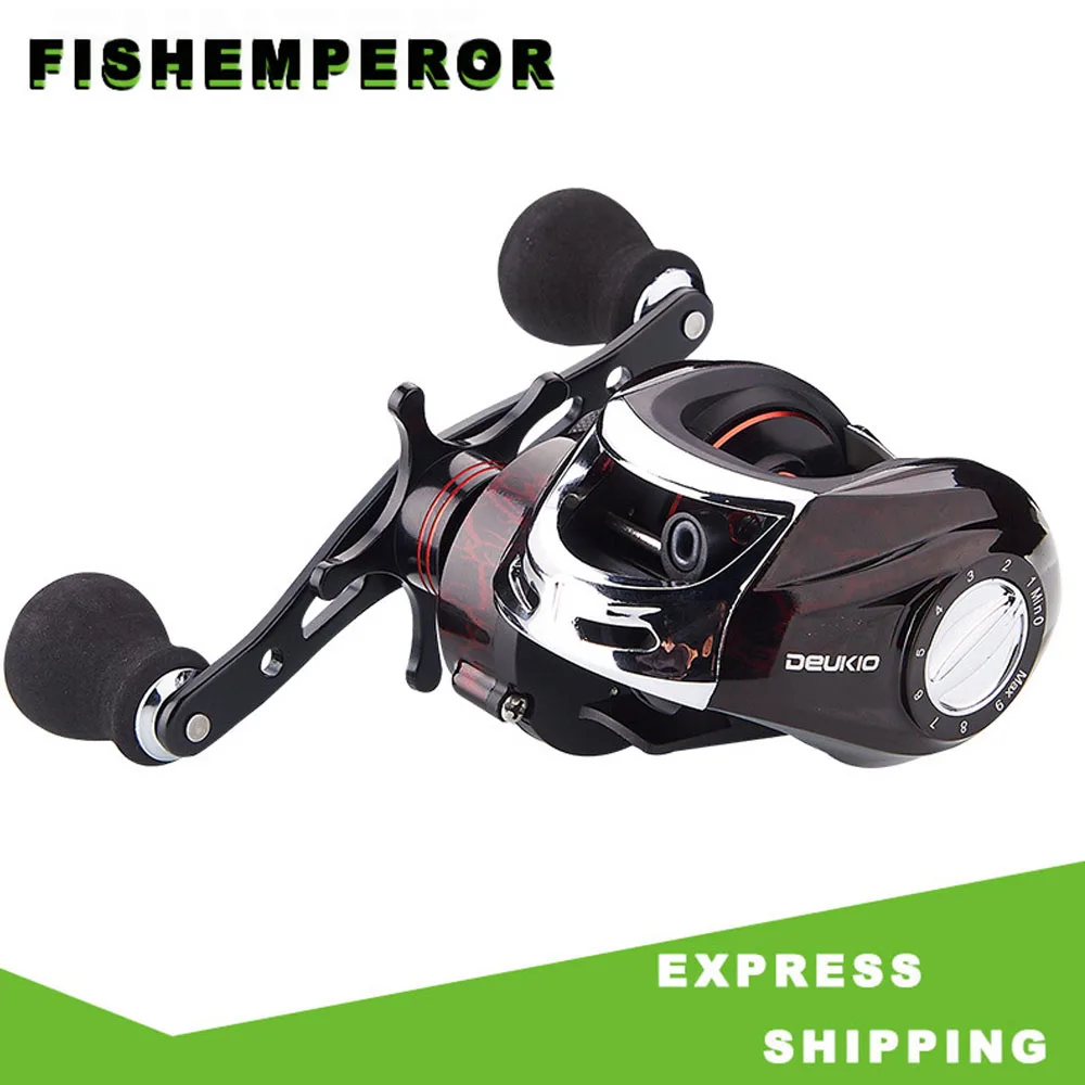 

7.2:1 Baitcast Fishing Reel 4+1 Bearing Large Line Capacity Lightweight Left-handed Right-handed Bait Casting Fishing Wheel Tool