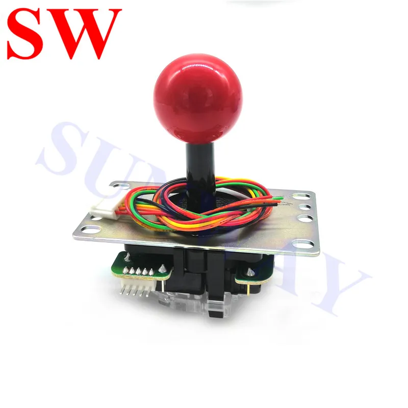 Japan Original Sanwa Joystick JLF-TP-8YT-SK Arcade Fighting rocker with shaft/ cover and 5pin wire for Jamma arcade game part